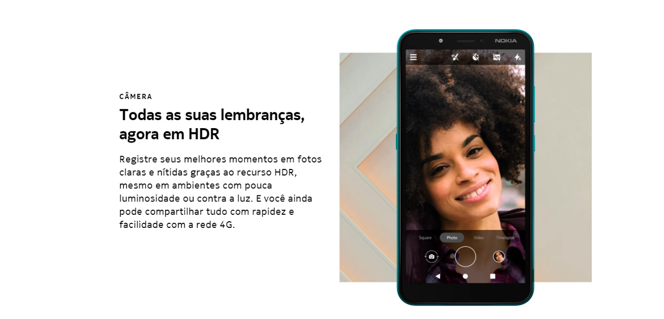 Smartphone Nokia C2 32GB 1GB RAM Tela de 5,7